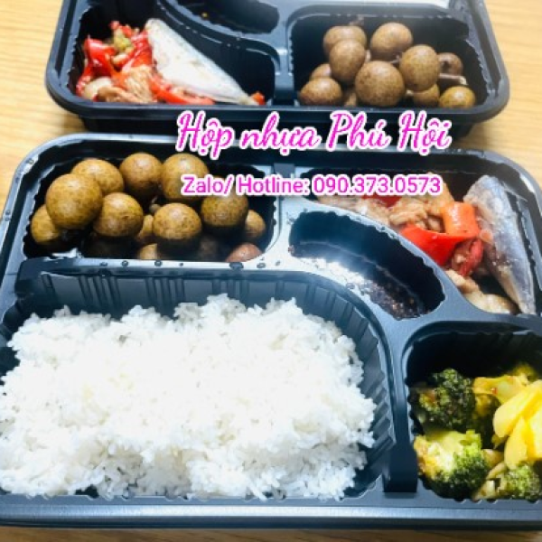 Hộp nhựa 5 ngăn đựng cơm JB19